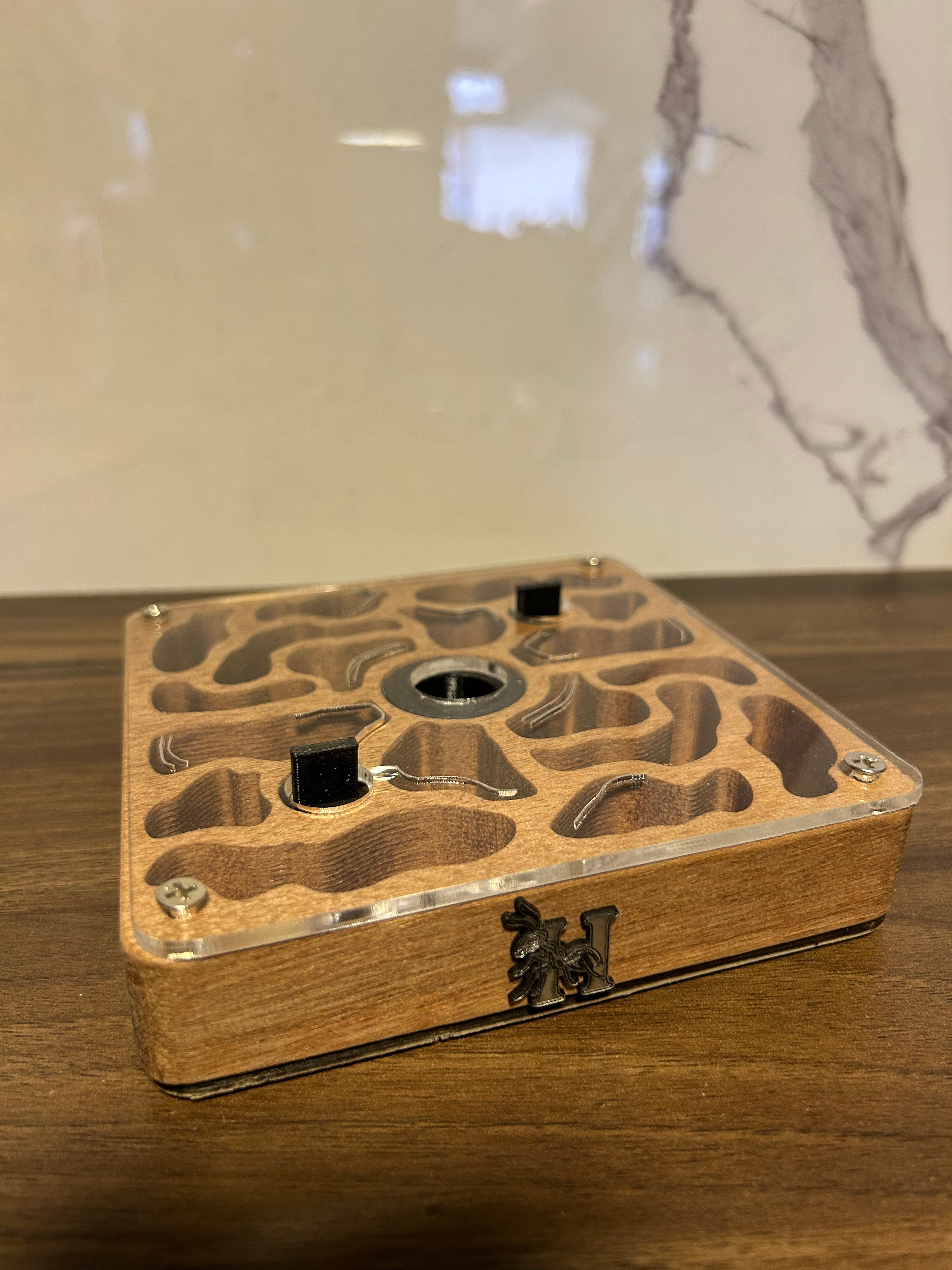 Hormiguero en madera de tzalam 14x14 cm