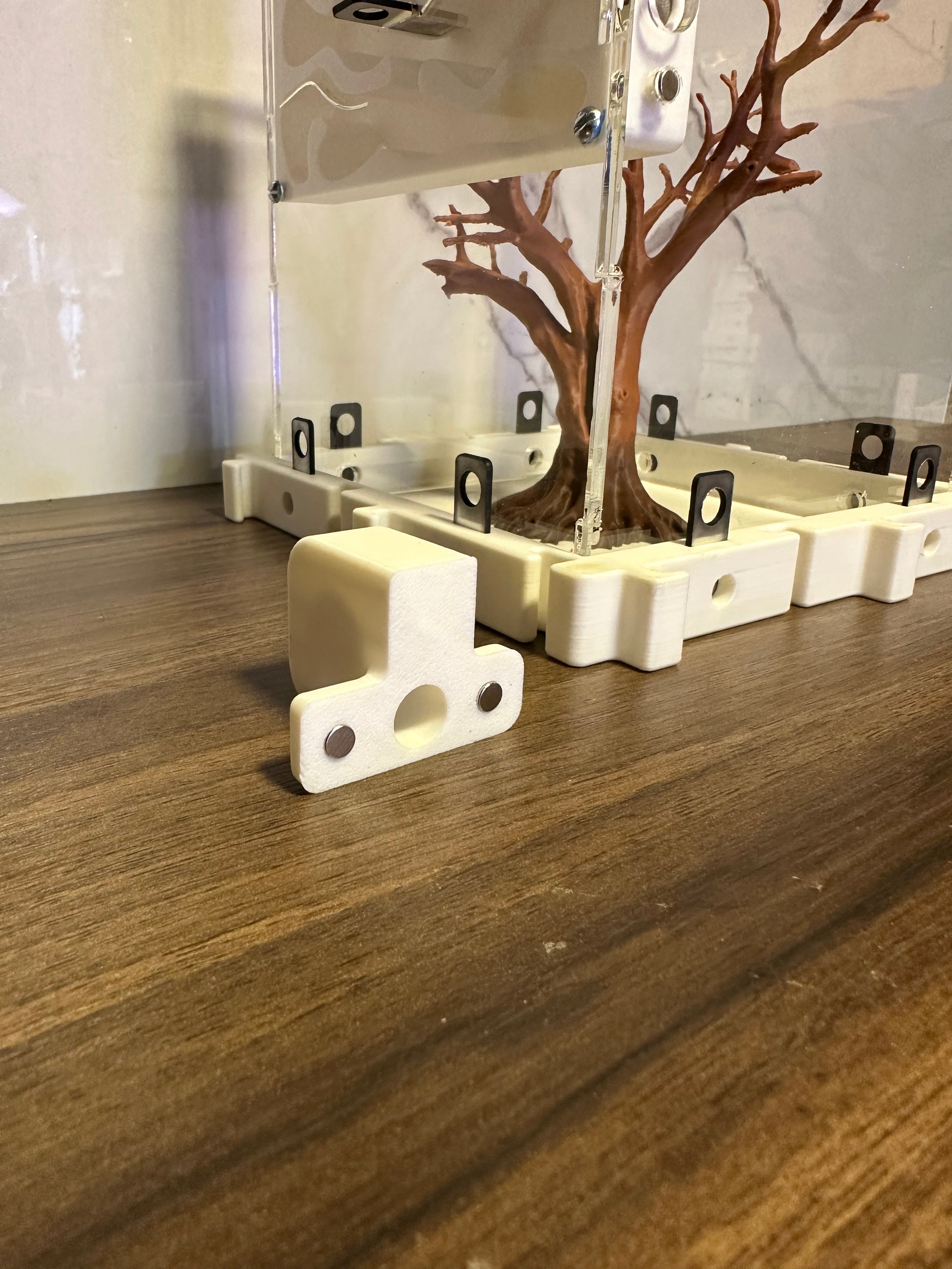 Hormiguero Modular 18x18x18 cm con Outworld y Árbol Decorativo - Formicario 3D de Acrílico